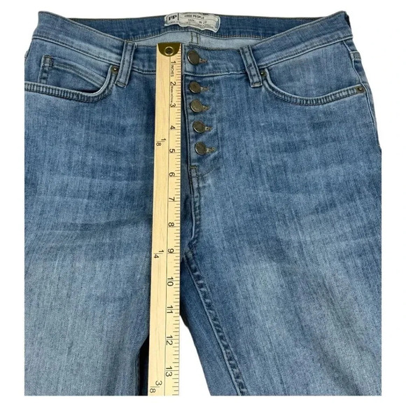 Free People Button Fly Raw Hem Jeans - Picture 7 of 10
